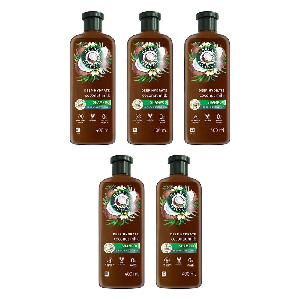 Herbal Essences Bio:Renew Deep Hydrate Coconut Milk Shampoo 400mL Pack of 5