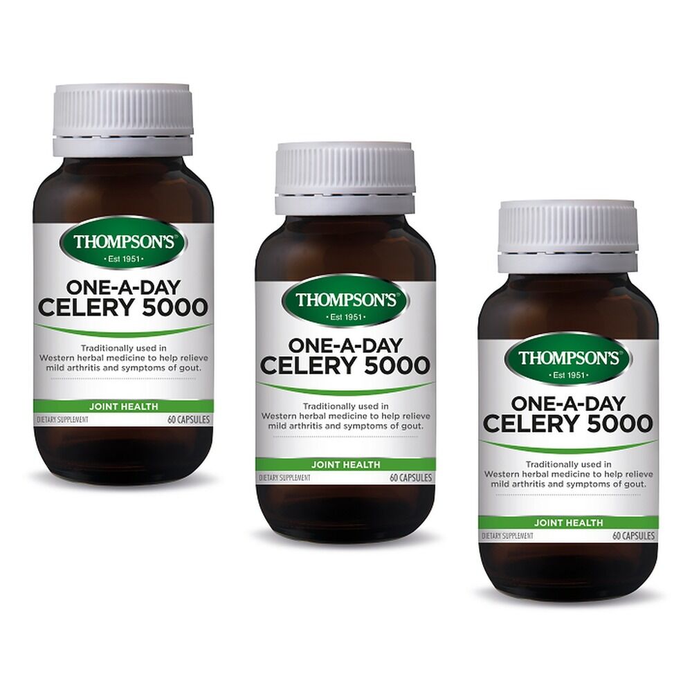 Thompson's One-A-Day Celery 5000 60 Capsules Pack of 3