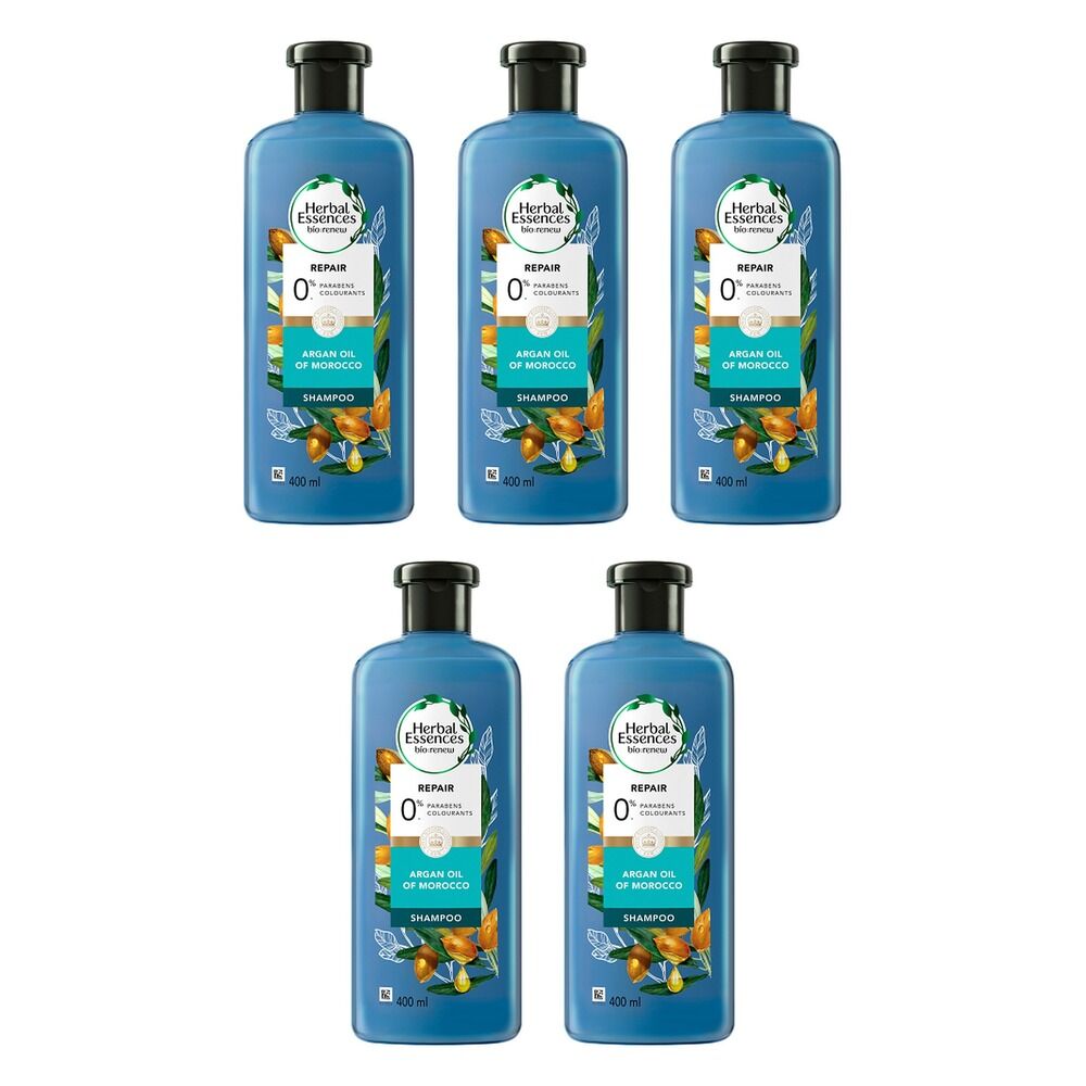 Herbal Essences bio:renew Argan Oil of Morocco Repair Shampoo 400mL Pack of 5