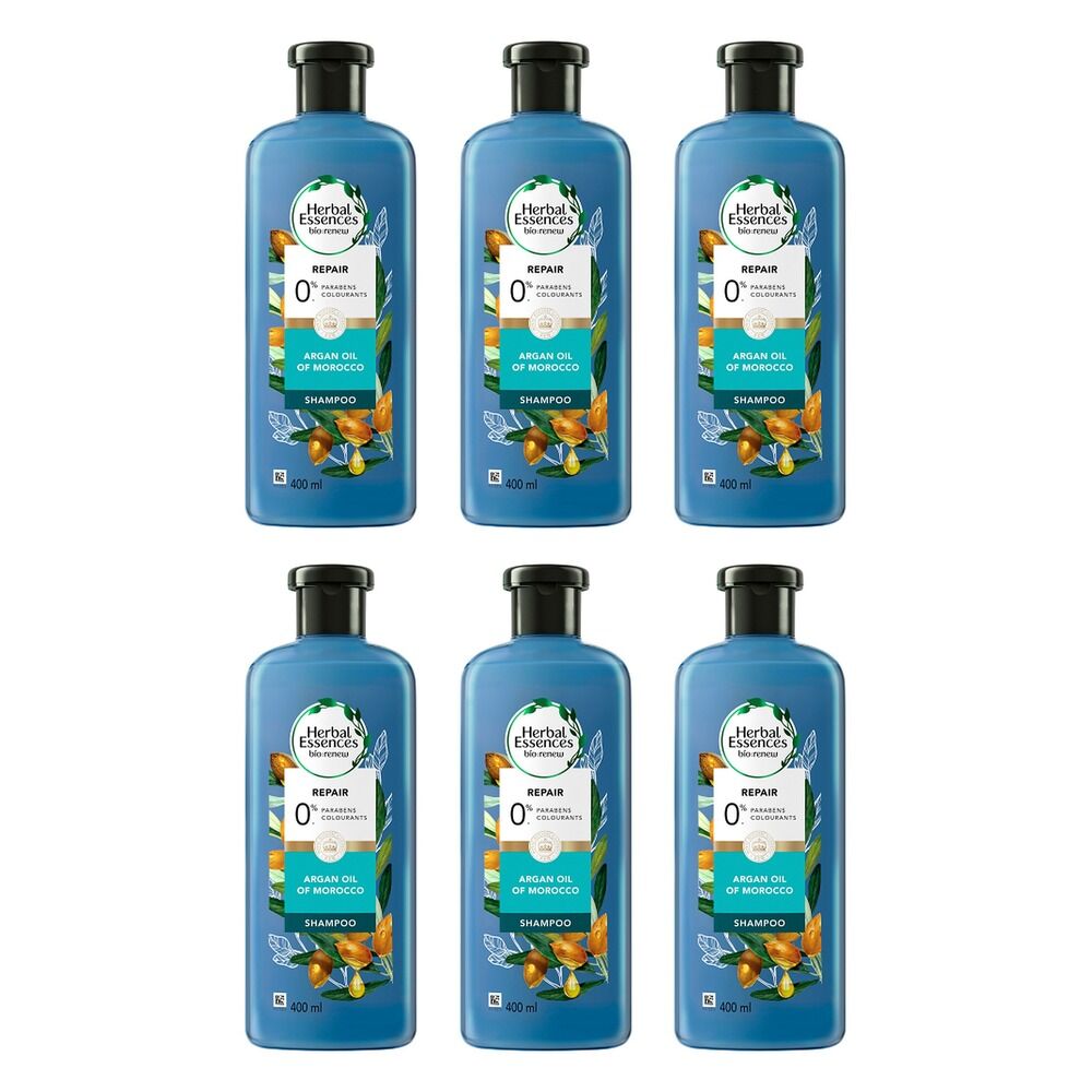 Herbal Essences bio:renew Argan Oil of Morocco Repair Shampoo 400mL Pack of 6