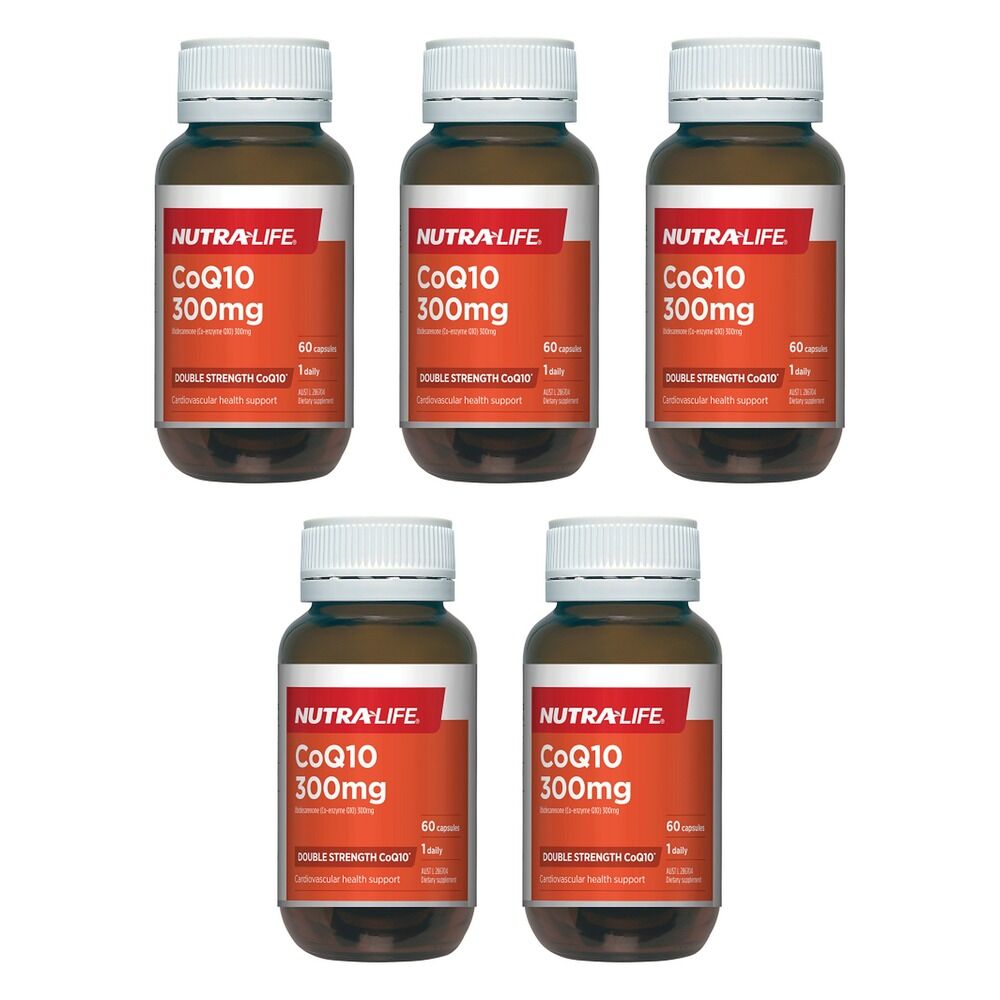 Nutra-Life CoQ10 300mg 60 Capsules Pack of 5