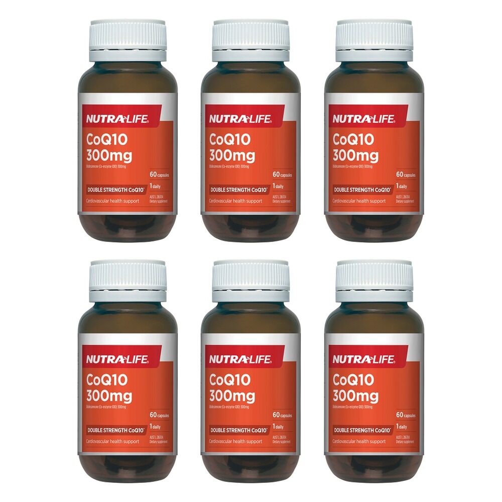 Nutra-Life CoQ10 300mg 60 Capsules Pack of 6