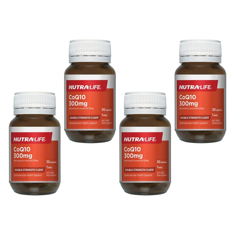 Nutra-Life CoQ10 300mg 30 Capsules Pack of 4