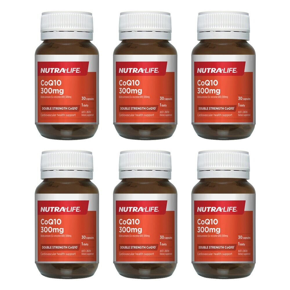 Nutra-Life CoQ10 300mg 30 Capsules Pack of 6