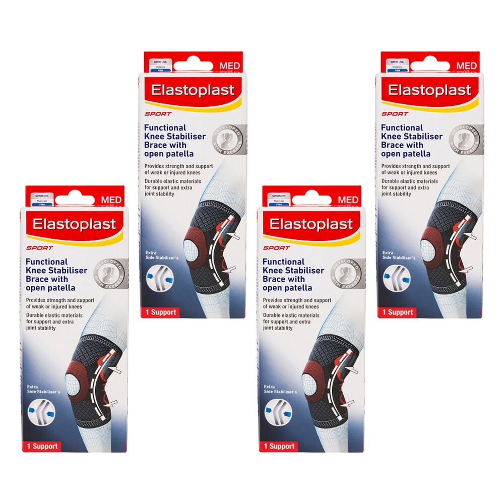 Elastoplast Sport Functional Knee Brace Medium Pack of 4