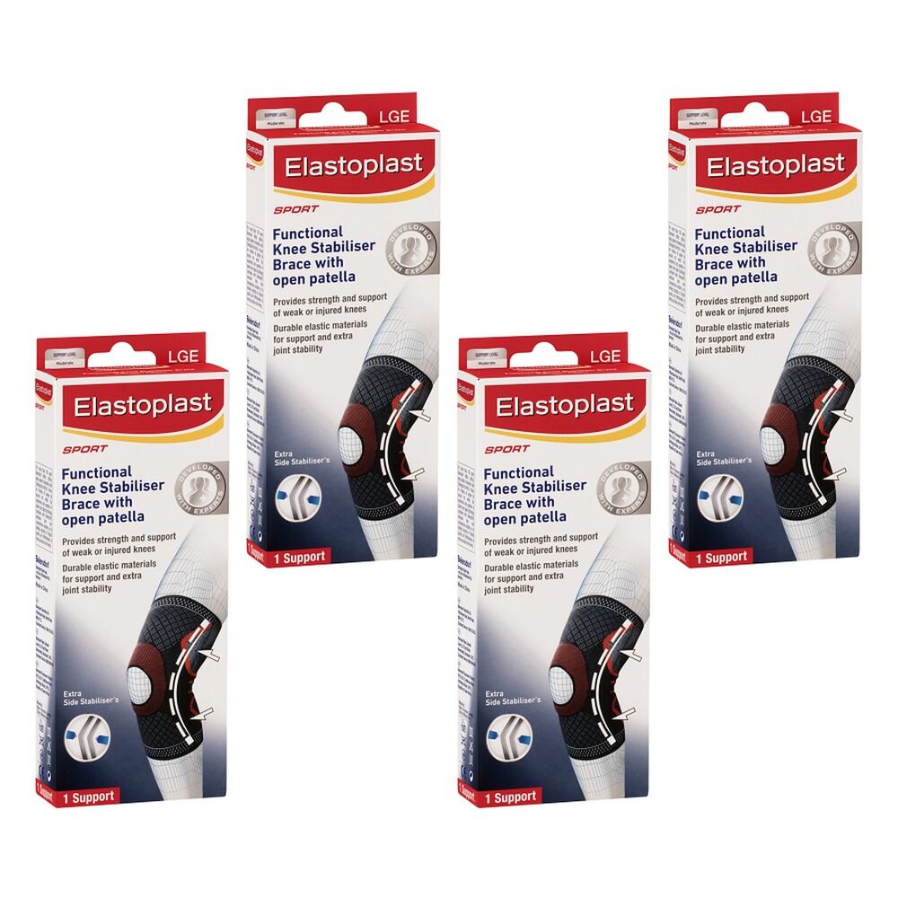 Elastoplast Sport Functional Knee Brace Large Pack of 4