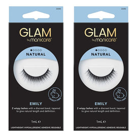 Glam by Manicare Emily Mink Effect Lashes Pack of 2