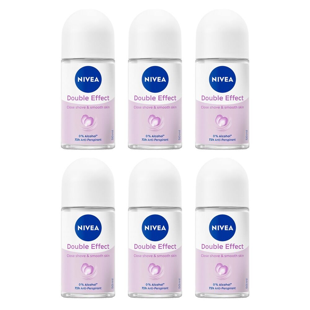 Nivea Double Effect Violet Senses Roll-On 50mL Pack of 6