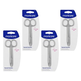 Manicare Toenail Scissors Stainless Steel Extra Large Grip x 3 Bundle of 4