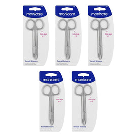 Manicare Toenail Scissors Stainless Steel Extra Large Grip x 3 Bundle of 5