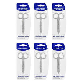 Manicare Nail Scissors, Straight x 3 Bundle of 6
