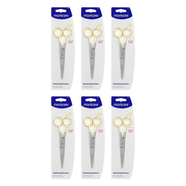 Manicare Hairdressing Scissors, 16cm Extra Large Grip x 3 Bundle of 6