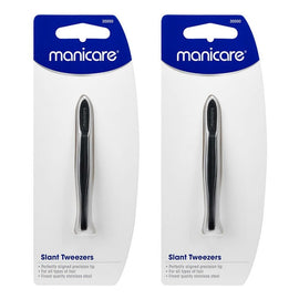 Manicare Slant Tweezers x 3 Bundle of 2