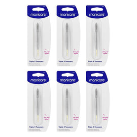 Manicare Tweezer Triple X Gold Tip x 3 Bundle of 6