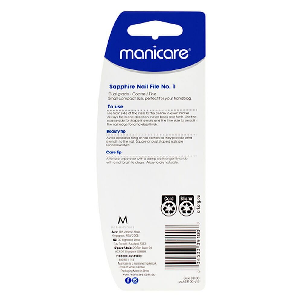Manicare Sapphire Nail File No. 1 x 3