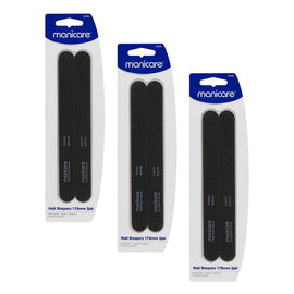 Manicare Nail Shapers Coarse/Medium 175mm 2 Pack x 3 Bundle of 3