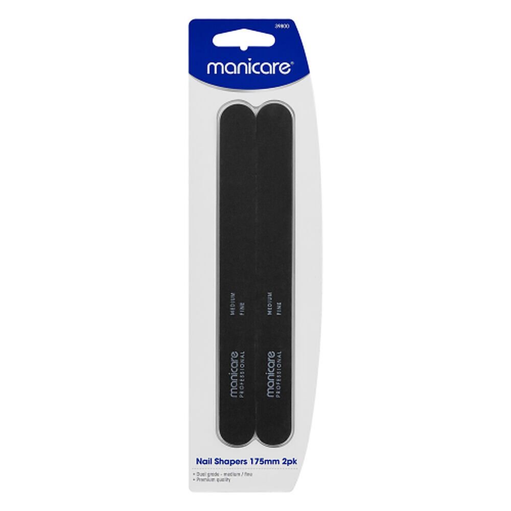 Manicare Nail Shapers Medium/Fine 175mm 2 Pack x 3