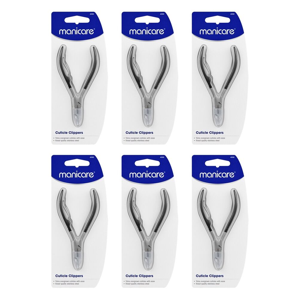 Manicare Cuticle Clippers with Side Spring x 3 Bundle of 6