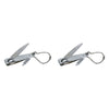 Manicare Nail Clipper with File & Keychain x 3 Bundle of 2