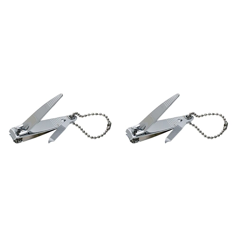 Manicare Nail Clipper with File & Keychain x 3 Bundle of 2