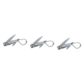 Manicare Nail Clipper with File & Keychain x 3 Bundle of 3