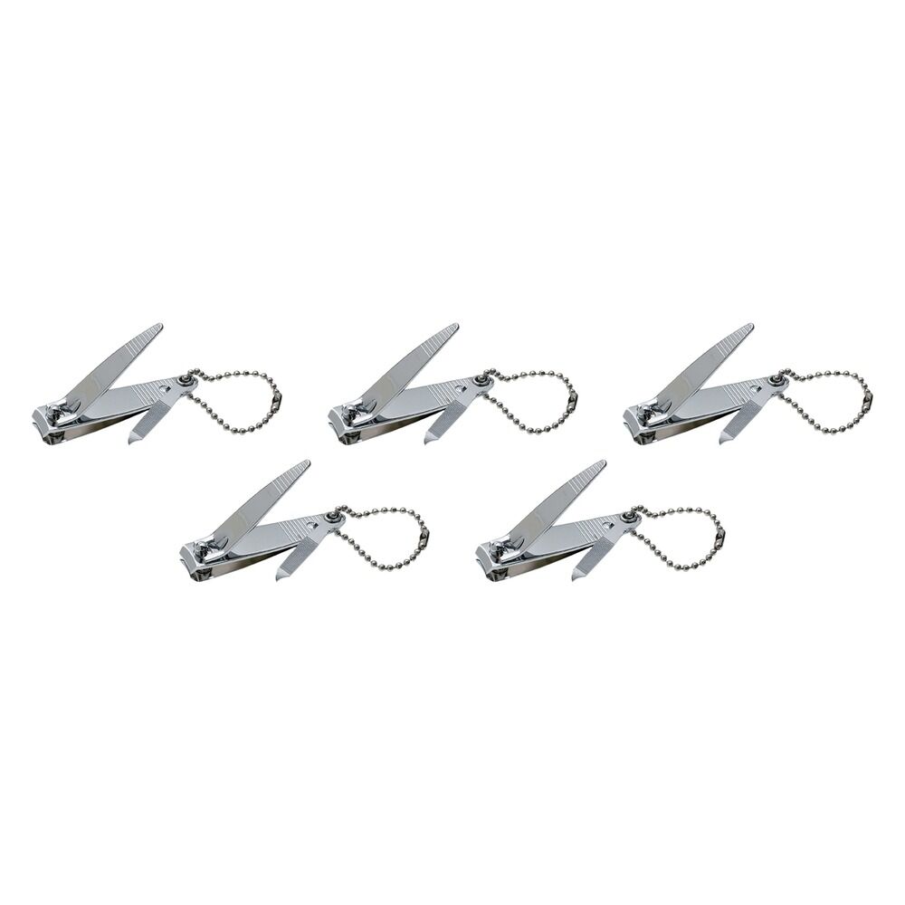 Manicare Nail Clipper with File & Keychain x 3 Bundle of 5