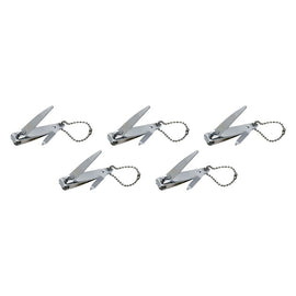 Manicare Nail Clipper with File & Keychain x 3 Bundle of 5