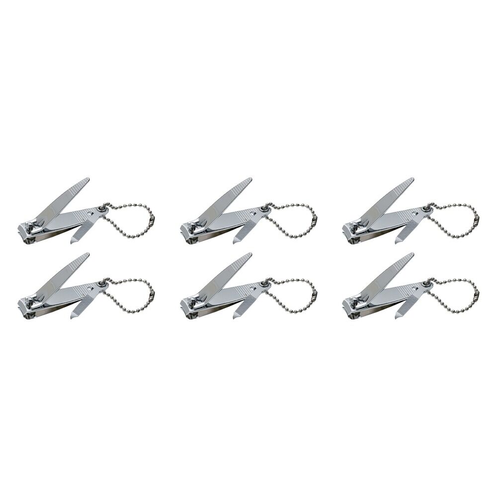 Manicare Nail Clipper with File & Keychain x 3 Bundle of 6