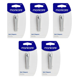 Manicare Nail Clippers, With Nail File Pack of 5