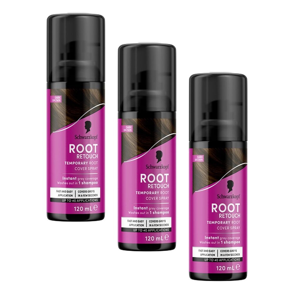Schwarzkopf Root Retoucher Dark Brown 70 g Pack of 3