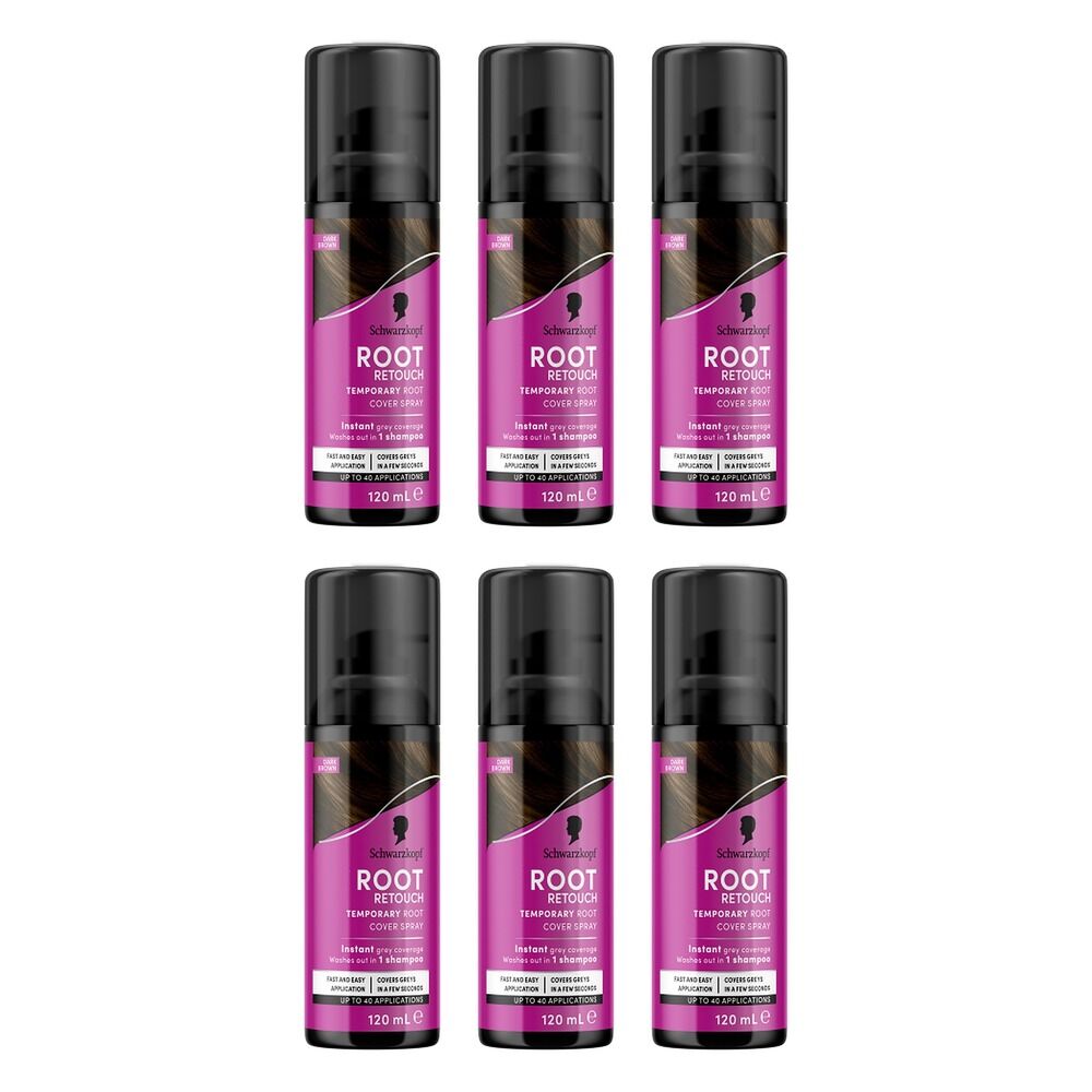 Schwarzkopf Root Retoucher Dark Brown 70 g Pack of 6
