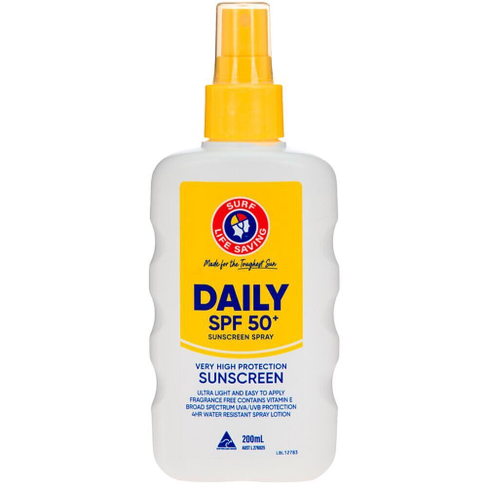Surf Life Saving Australia Sunscreen SPF50+ Daily Spray 200mL