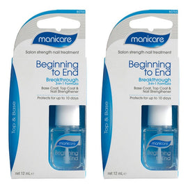 Manicare Beginning to End 3-in-1 Nail Treatment x 3 Bundle of 2