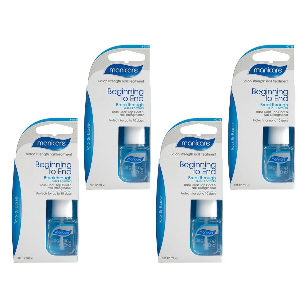 Manicare Beginning to End 3-in-1 Nail Treatment x 3 Bundle of 4