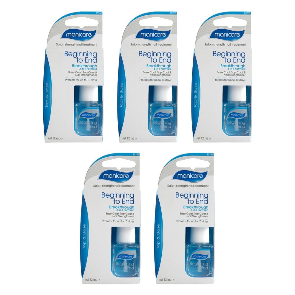 Manicare Beginning to End 3-in-1 Nail Treatment x 3 Bundle of 5