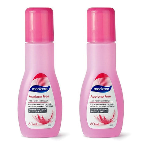 Manicare Nail Polish Remover Acetone Free with Vitamin E 60mL x 3 Bundle of 2