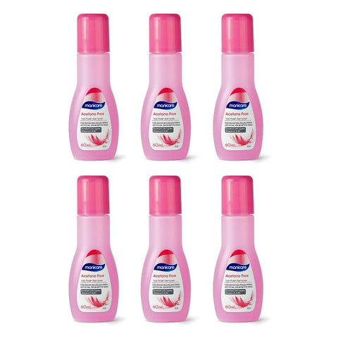 Manicare Nail Polish Remover Acetone Free with Vitamin E 60mL Pack of 6