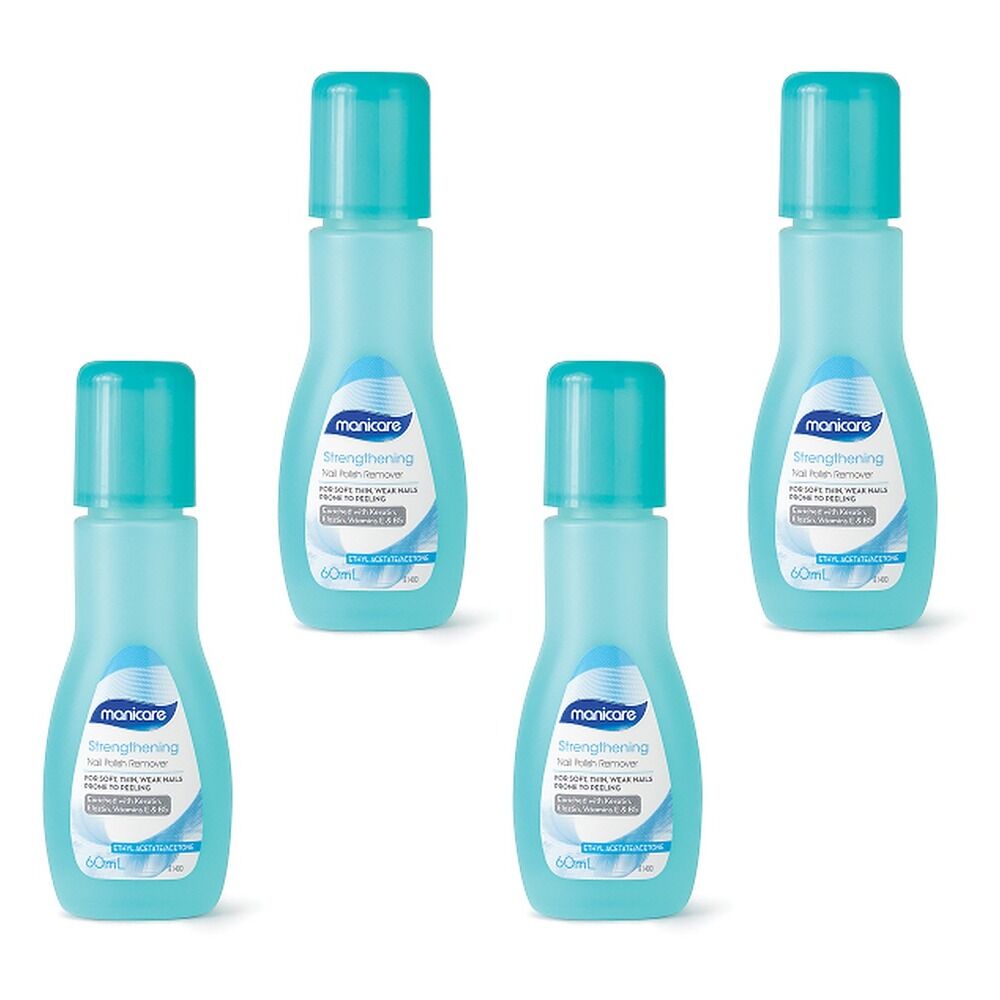 Manicare Nail Polish Remover Super Fast with Vitamin E 60mL x 3 Bundle of 4