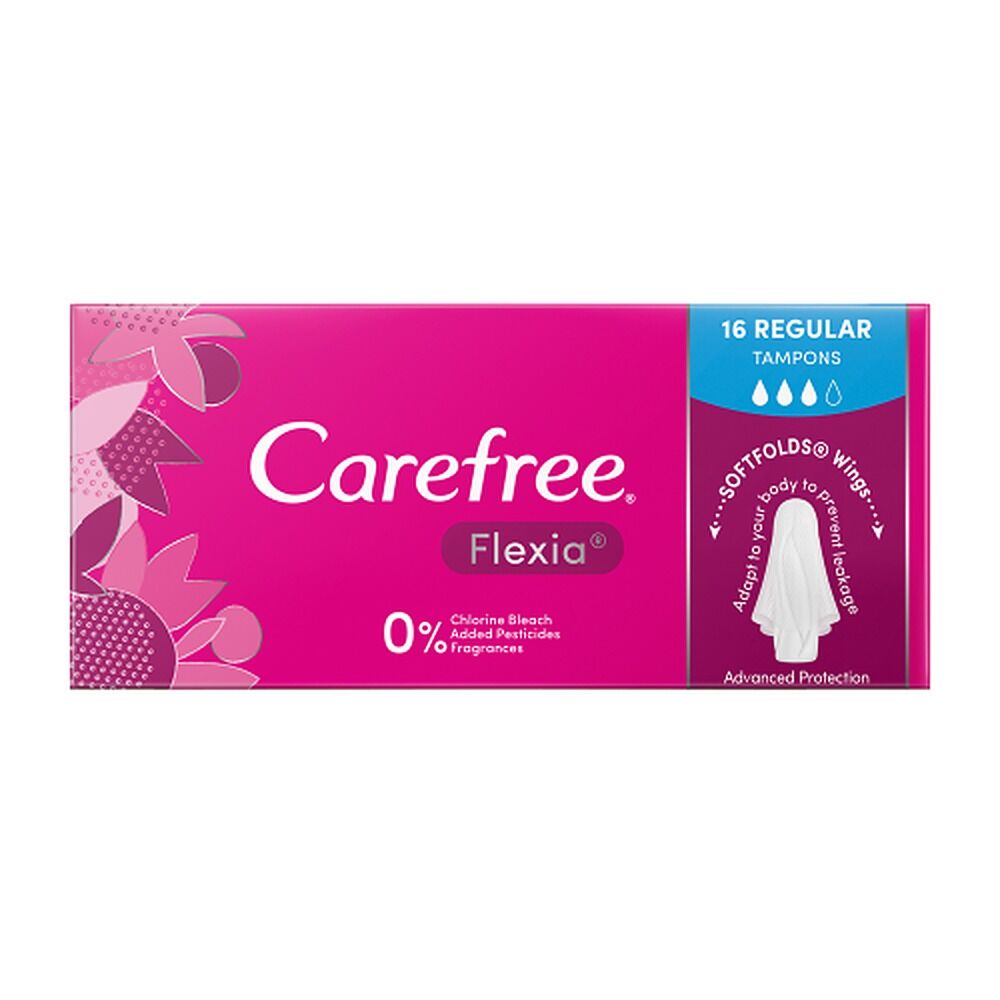 Carefree Flexia Regular Tampons 16 Pack x 12