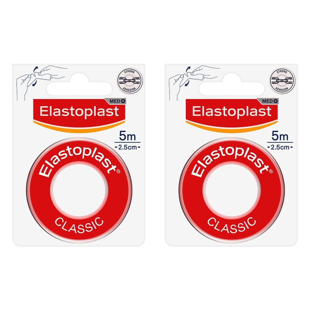 Elastoplast Classic Fixation Tape 2.5cm x 5m Pack of 2