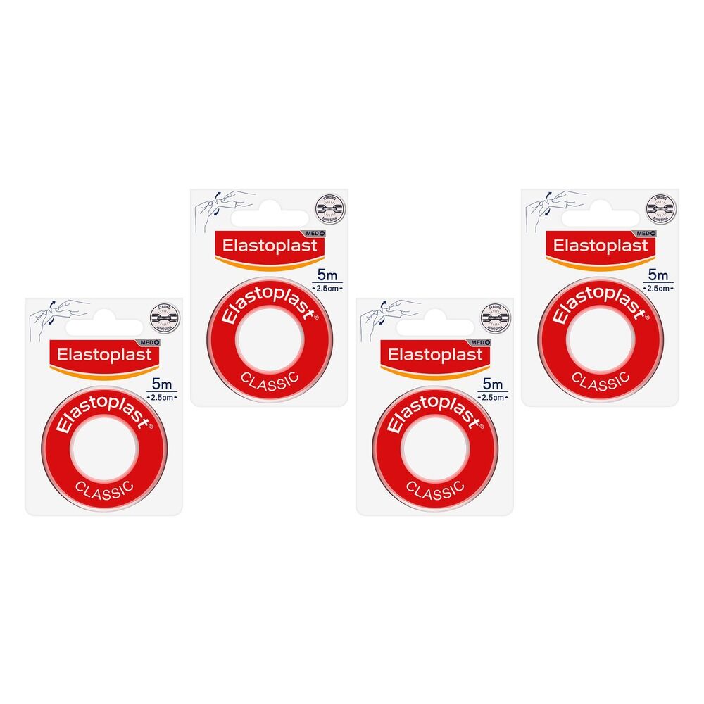 Elastoplast Classic Fixation Tape 2.5cm x 5m Pack of 4