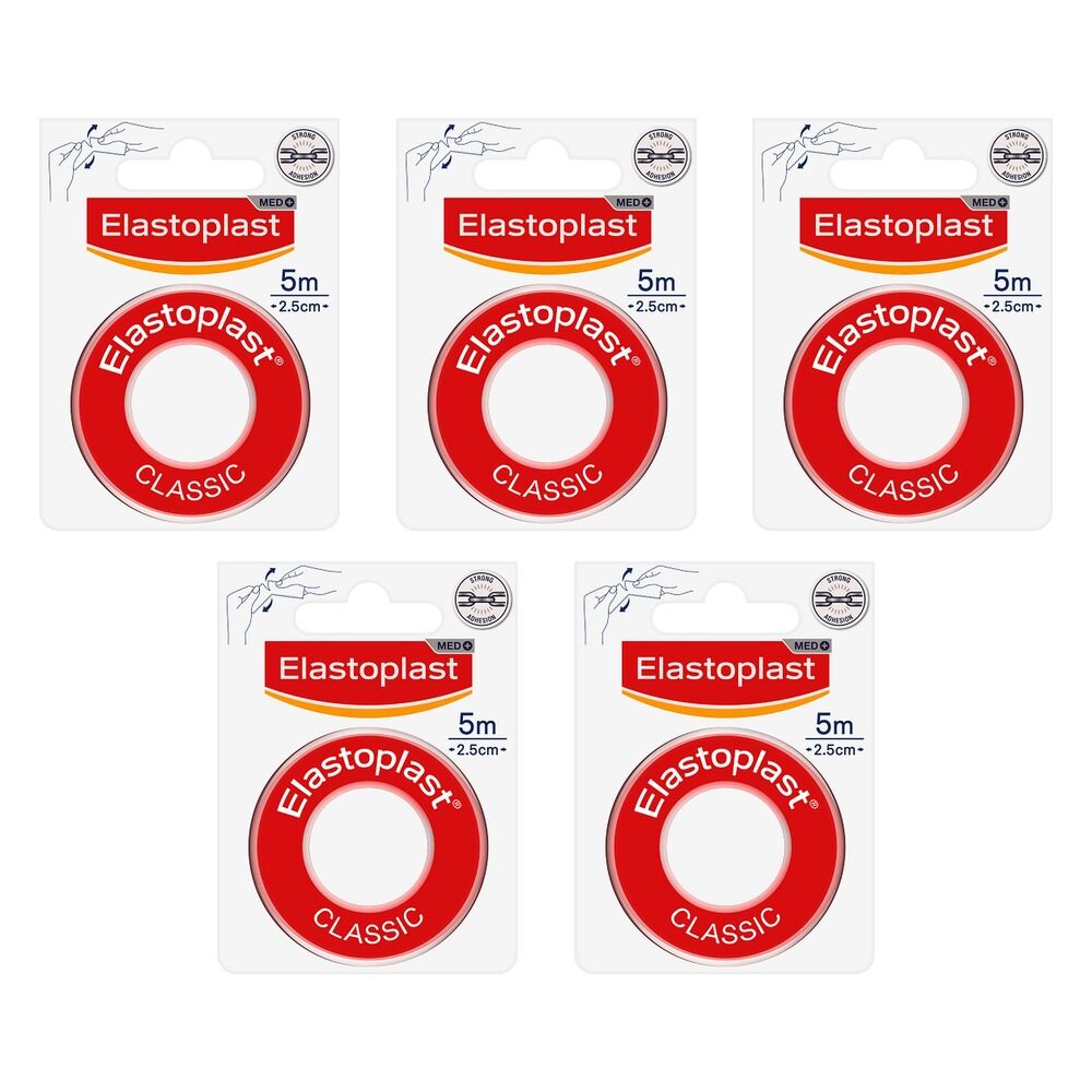 Elastoplast Classic Fixation Tape 2.5cm x 5m Pack of 5