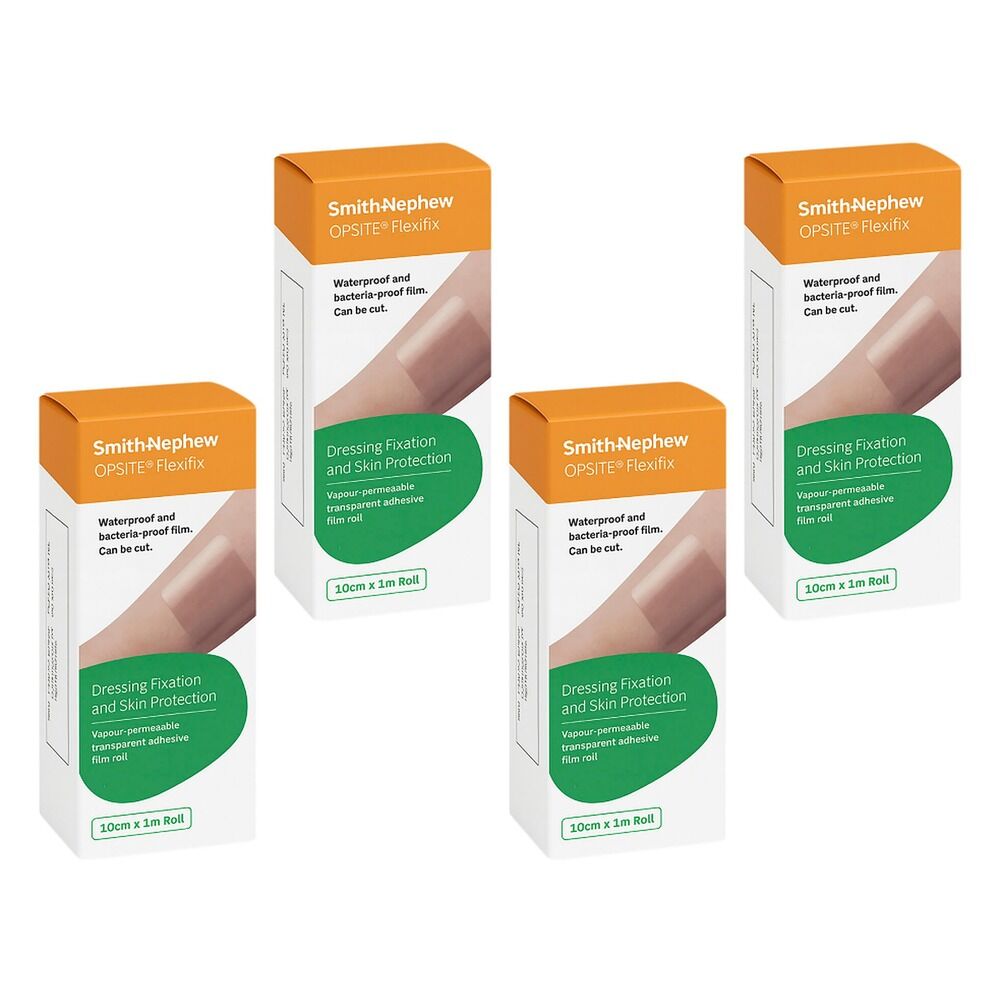 Opsite Flexifix Transparent Adhesive Film Roll 10cm x 1m Pack of 4