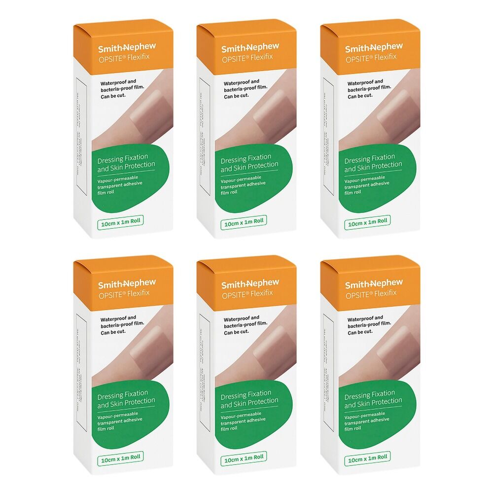 Opsite Flexifix Transparent Adhesive Film Roll 10cm x 1m Pack of 6