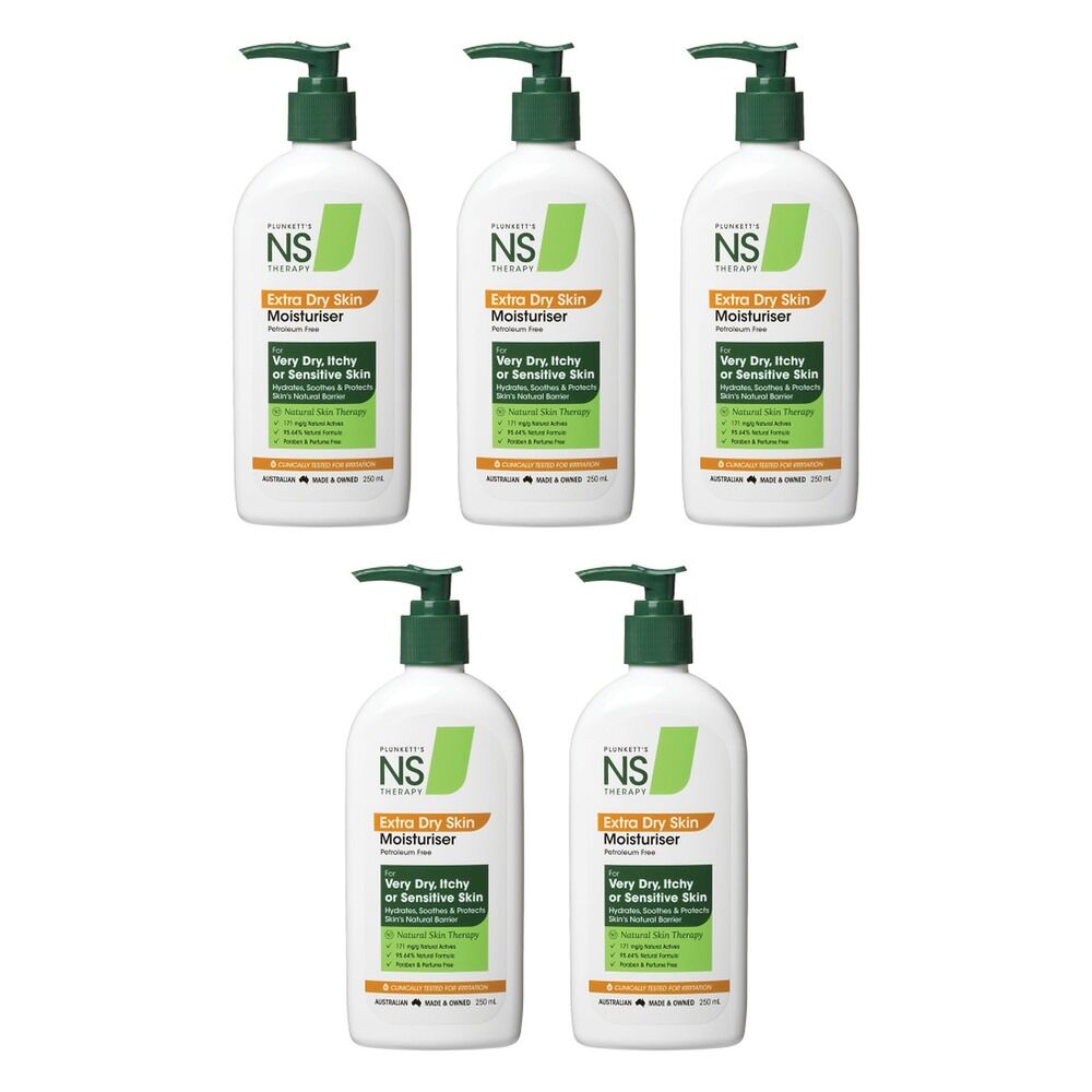 Nutri-Synergy Plunkett's NS Extra Dry Skin Moisturiser 250mL Pack of 5