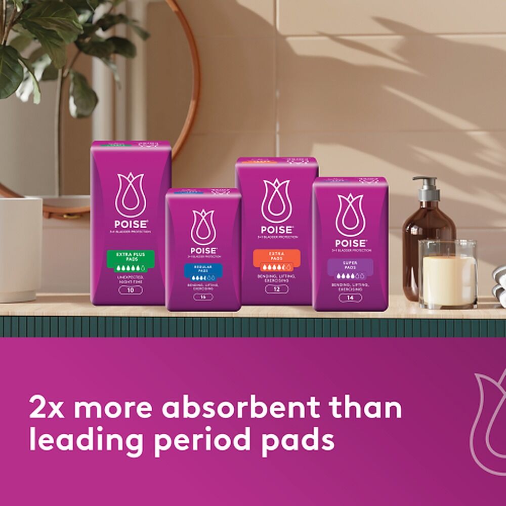 Poise Super Pads Value Pack 28 Pack x 4