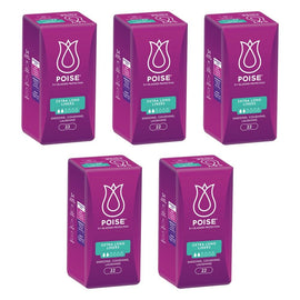 Poise Extra Long Liners 22 Pack x 6 Bundle of 5