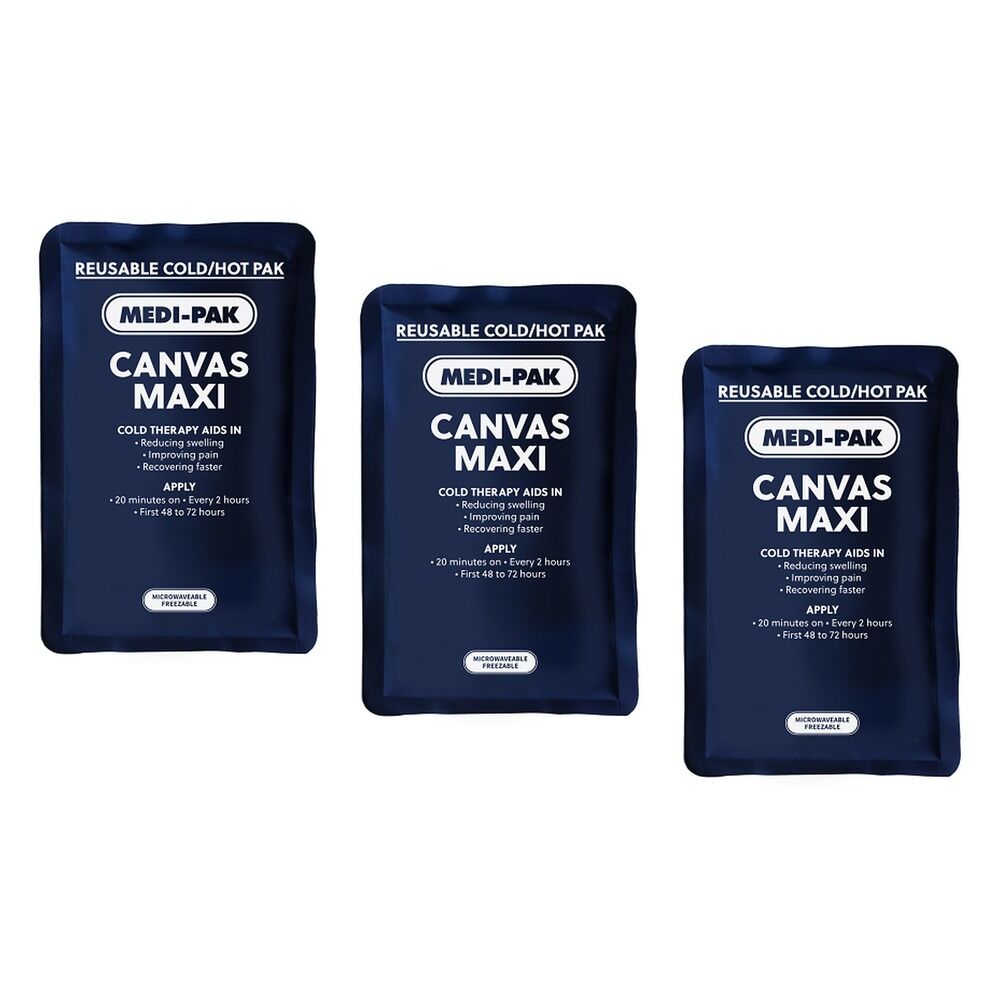 Medi-Ice Pak Canvas Hot & Cold Pack Large 640g Bundle of 3