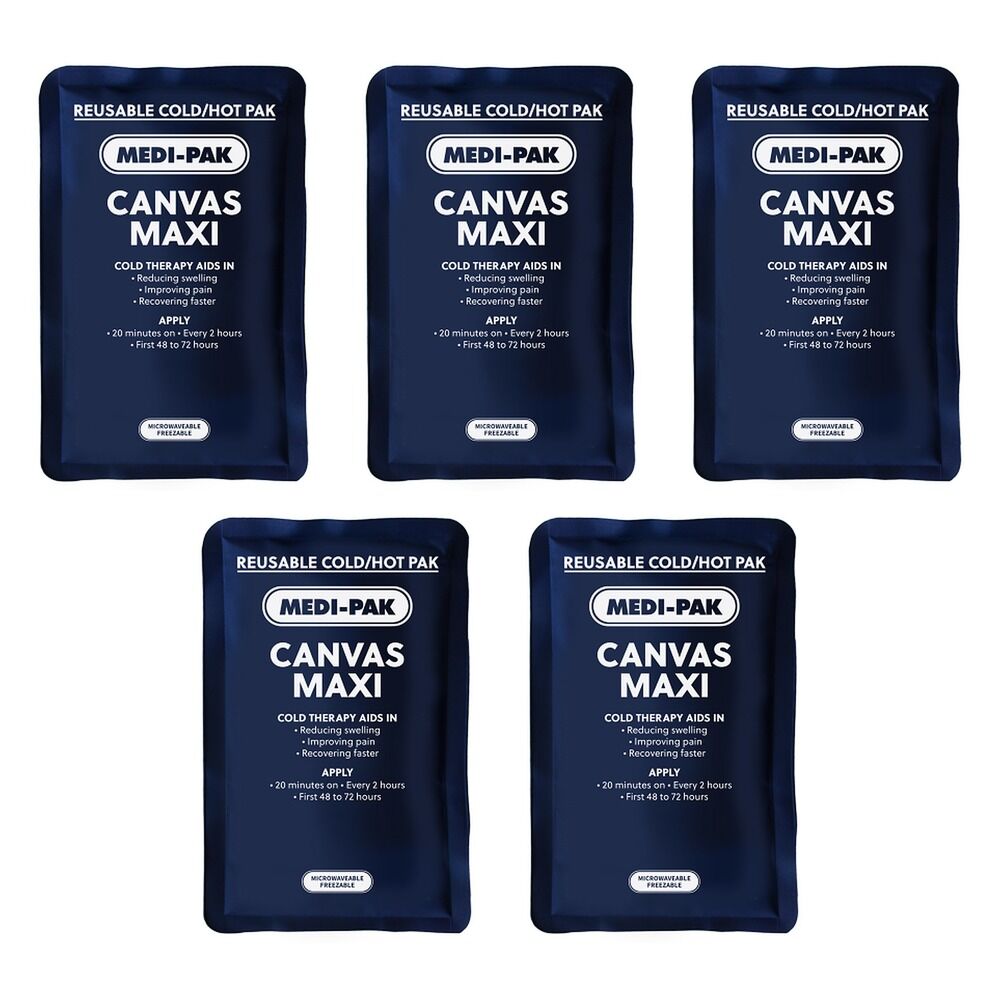 Medi-Ice Pak Canvas Hot & Cold Pack Large 640g Bundle of 5