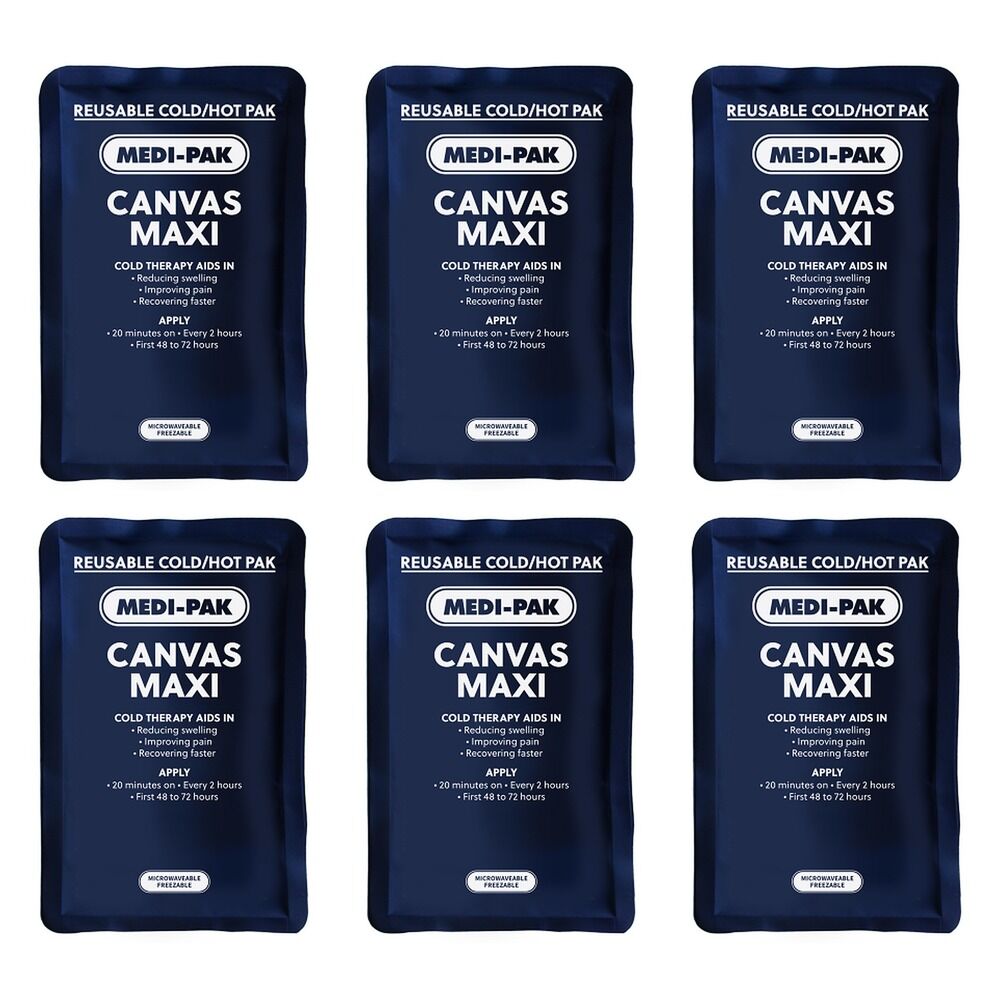 Medi-Ice Pak Canvas Hot & Cold Pack Large 640g Bundle of 6
